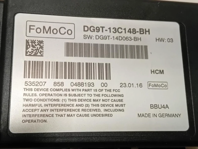 Centralina DG9T-13C148-BH Ford Mondeo V 2014