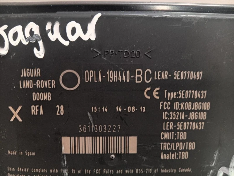 Centralina DPLA-19H440-BC Jaguar XF I 2011