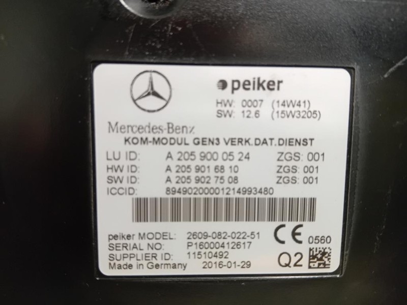 Centralina A2059000524 Mercedes Classe A W176 2015