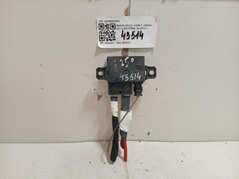 Centralina A0009822023 MODULO BATTERIA RELE Mercedes Classe C W204 2011