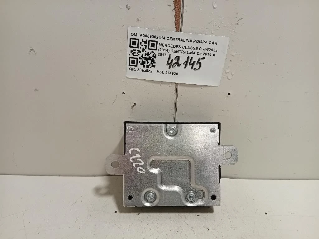 Centralina A0009002414 CENTRALINA POMPA CARBURANTE Mercedes Classe C W205 2014