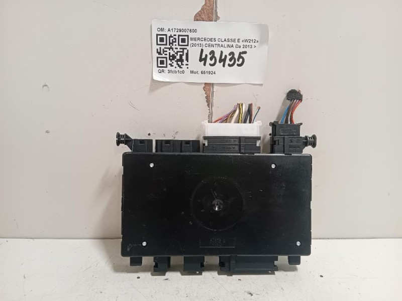 Centralina A1729007600 MEMORIA SEDILI Mercedes Classe E W212 2013