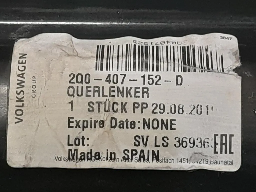 Braccio Oscillante ANT DX 2Q0407152D Volkswagen GOLF VI 2009