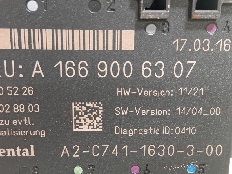 Centralina A16690063077 CENTRALINA PORTA POSTSX Mercedes Classe GLE W166 2015