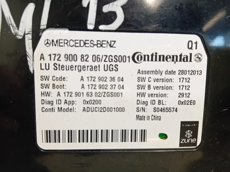 Centralina A1729023604 Mercedes Classe ML W166 2012