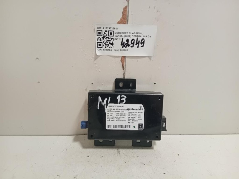 Centralina A1729023604 Mercedes Classe ML W166 2012