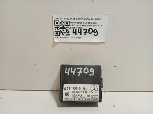 Centralina A211 820 91 26 CENTRALINA ALLARME Mercedes Classe SLK R171 2004