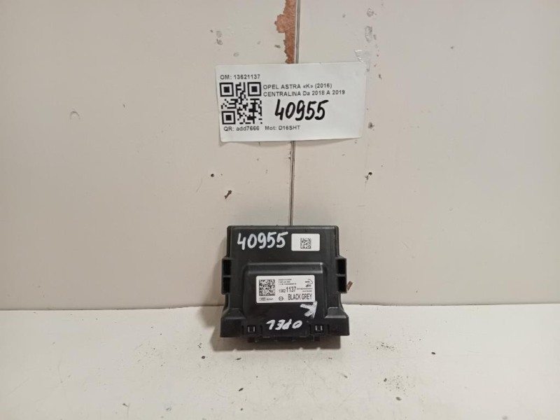 Centralina 13621137 Opel Astra K 2016