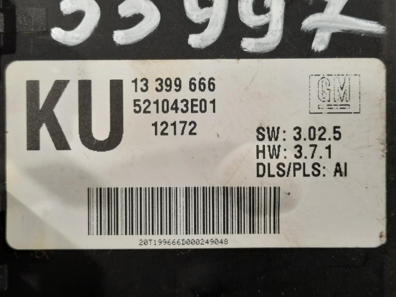 Centralina 13399666 CENTRALINA LUCI POST Opel Mokka 2013