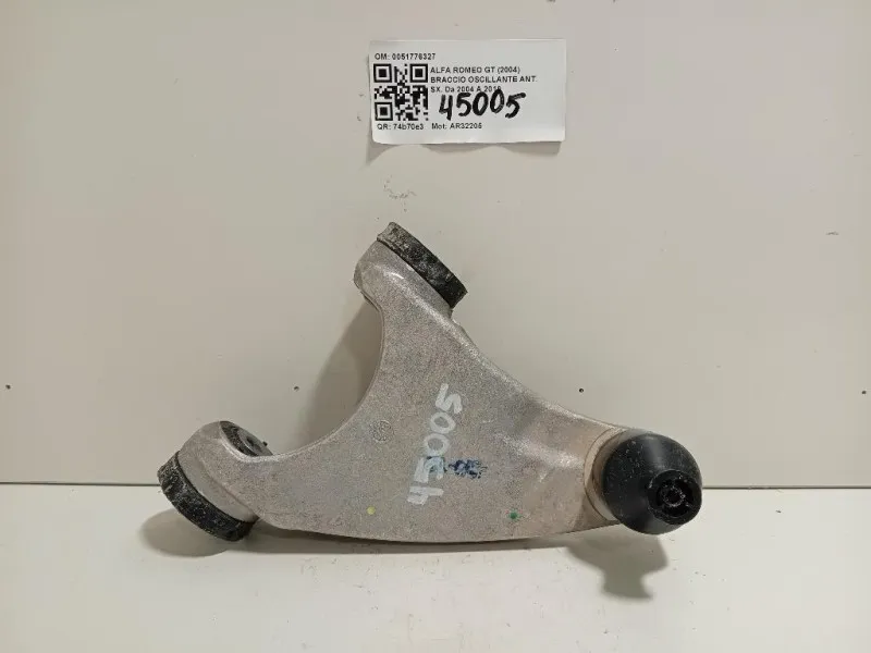 Braccio Oscillante ANT SX 0051776327 Alfa Romeo GT 2004