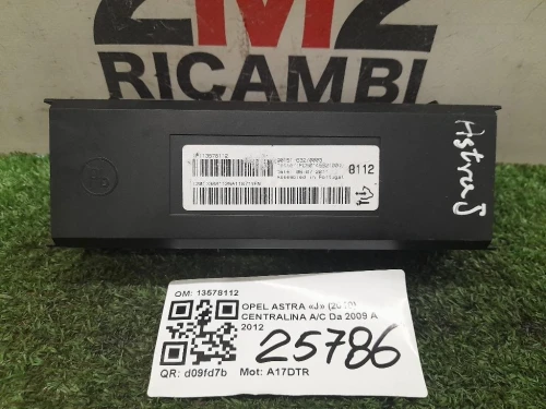 Centralina AC 13578112 Opel Astra J 2010