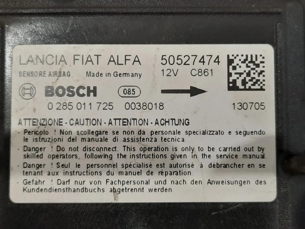 Centralina Air-bag 50527474 Alfa Romeo Giulietta 2010