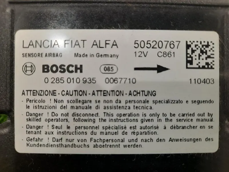 Centralina Air-bag 50520767 Alfa Romeo Giulietta 2010