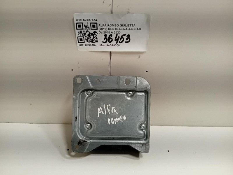 Centralina Air-bag 50527474 Alfa Romeo Giulietta 2010