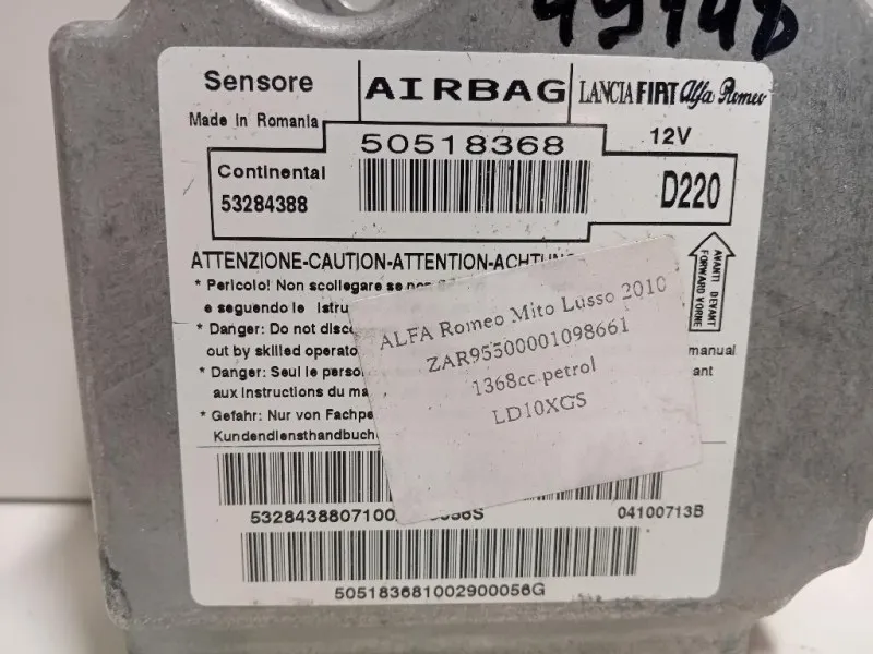 Centralina Air-bag 50518368 Alfa Romeo MITO 2008