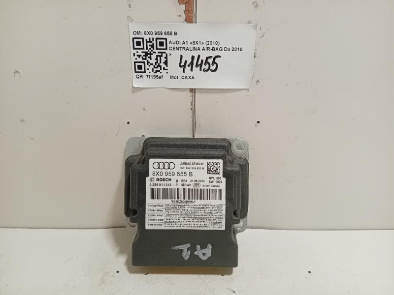 Centralina Air-bag 8X0 959 655 B Audi A1 8X1 2010