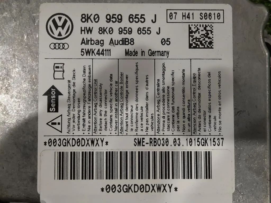 Centralina Air-bag 8K0 959 655 J Audi A4 8EC 2005