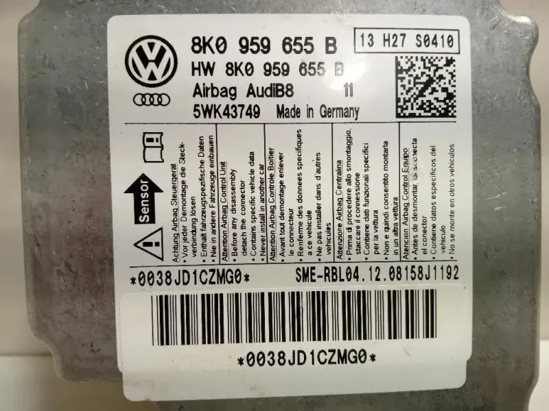 Centralina Air-bag 8K0 858 655 B Audi A4 8K2 2008
