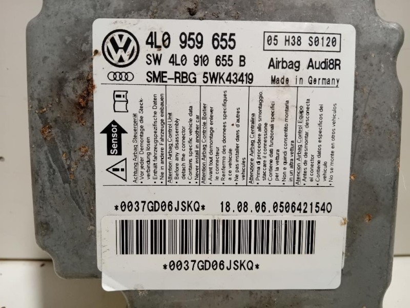 Centralina Air-bag 4L0959655 Audi Q7 4LB 2006