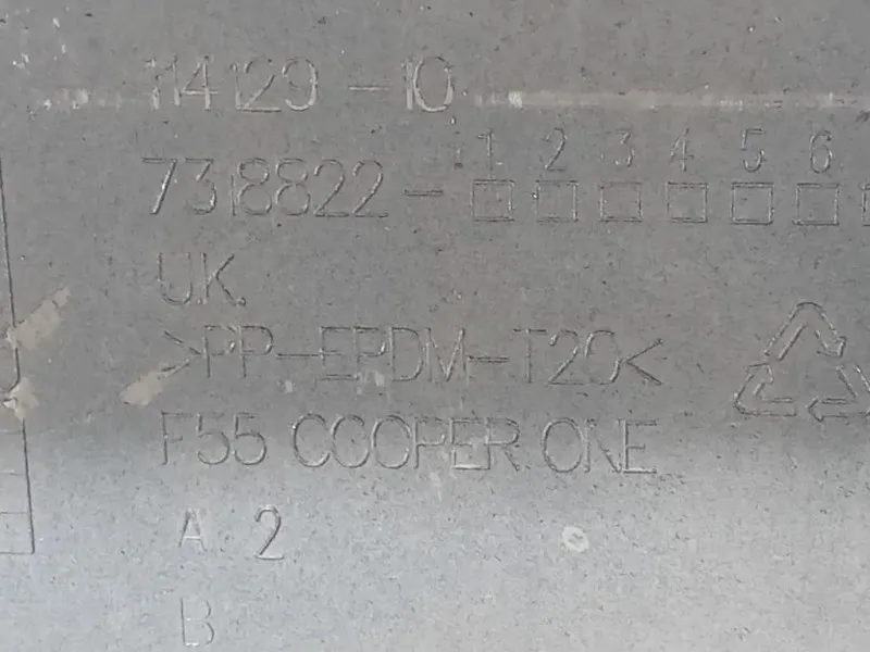 Paraurti POST 51127380009 Mini MINI ONE F56 2014