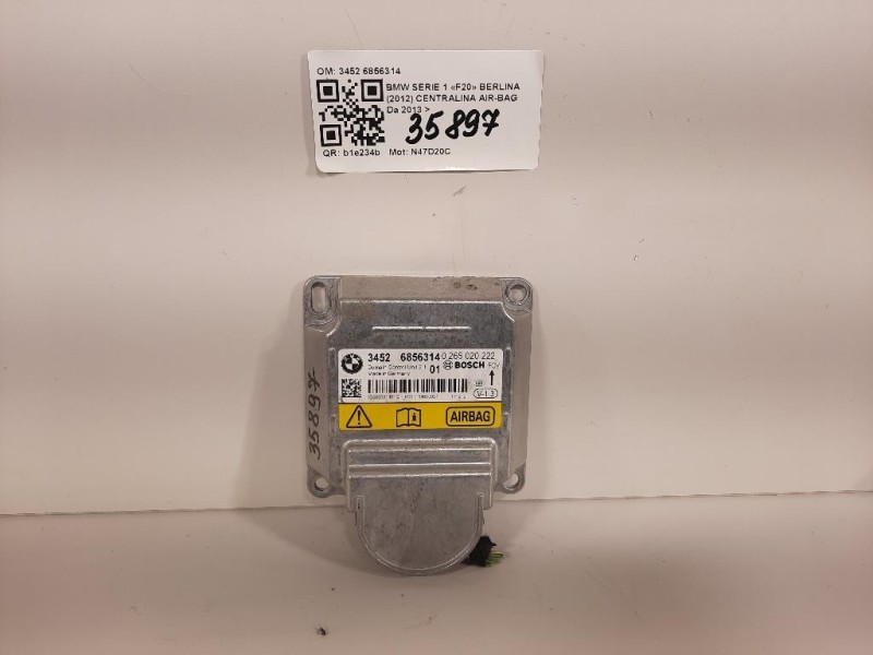 Centralina Air-bag 3452 6856314 Bmw Serie 1 F20 Berlina 2012