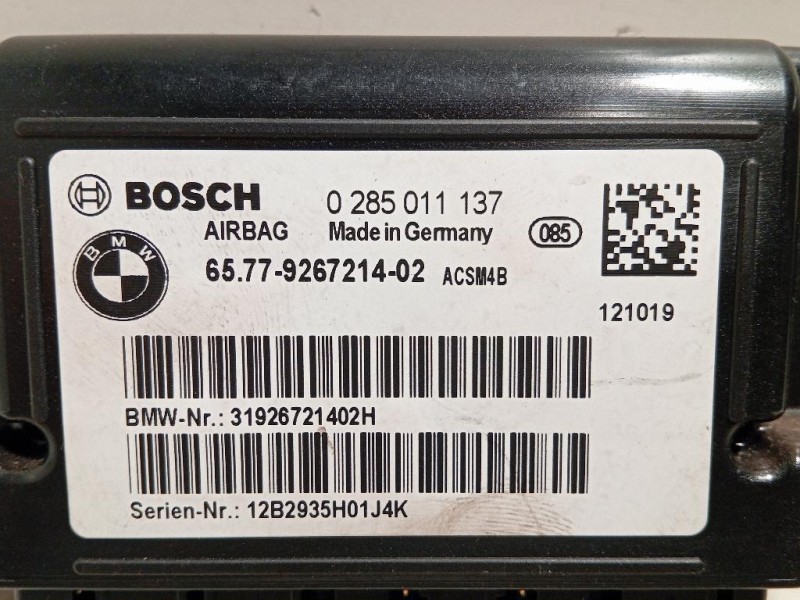 Centralina Air-bag 65779267214-02 Bmw Serie 1 F20 Berlina 2012