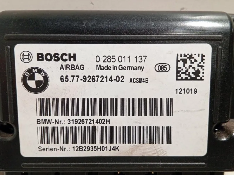 Centralina Air-bag 65779267214-02 Bmw Serie 1 F20 Berlina 2012