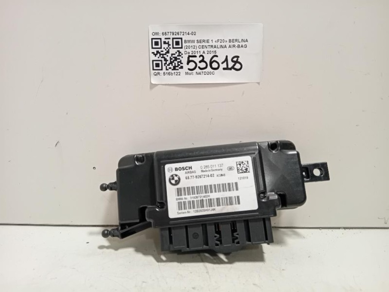 Centralina Air-bag 65779267214-02 Bmw Serie 1 F20 Berlina 2012