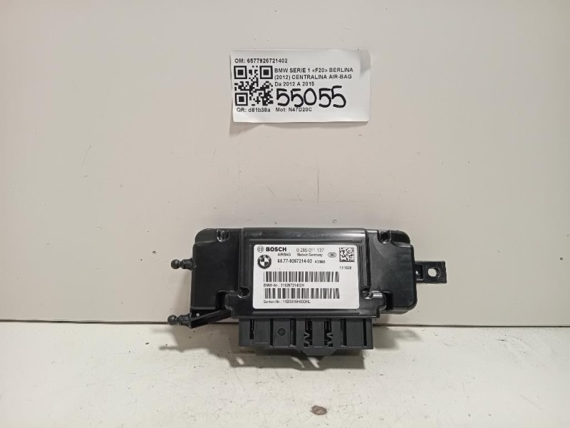 Centralina Air-bag 6577926721402 Bmw Serie 1 F20 Berlina 2012