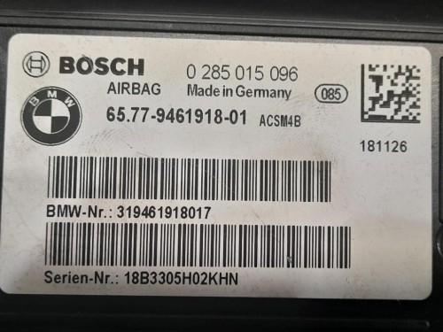 Centralina Air-bag 0285015096 Bmw Serie 1 F21 Berlina 2015