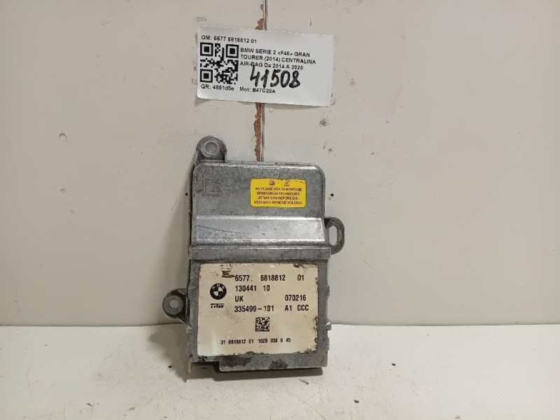 Centralina Air-bag 6577 6818812 01 Bmw Serie 2 F46 GRAN Tourer 2014