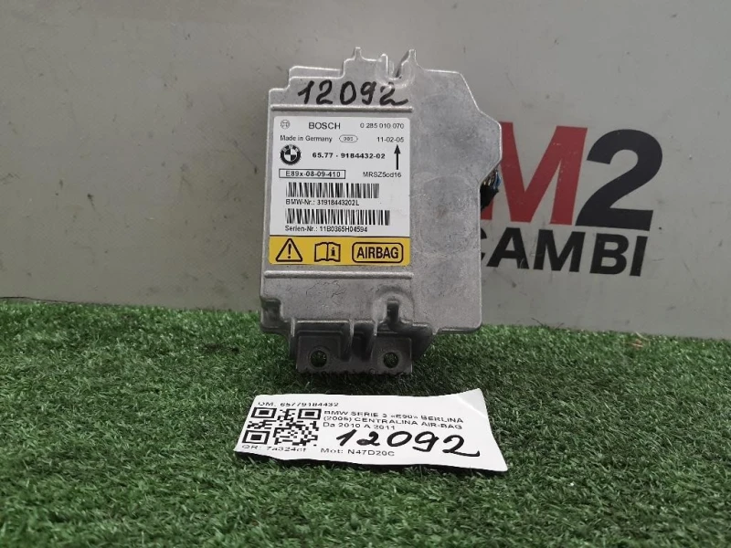 Centralina Air-bag 65779184432 Bmw Serie 3 E90 Berlina 2005