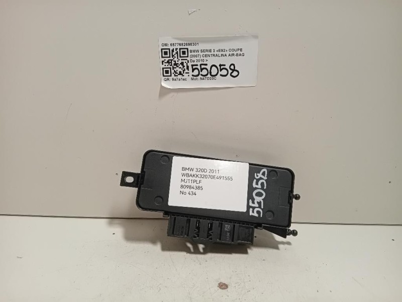 Centralina Air-bag 6577682698301 Bmw Serie 3 E92 Coupe 2007