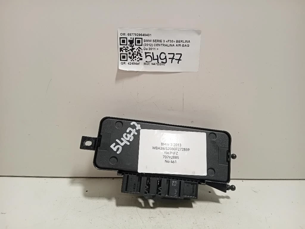 Centralina Air-bag 6577929649401 Bmw Serie 3 F30 Berlina 2012