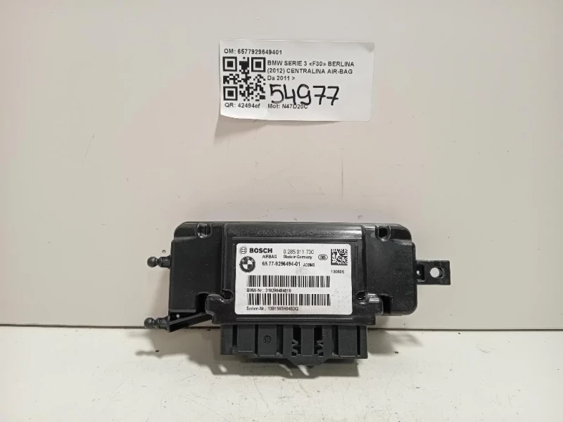 Centralina Air-bag 6577929649401 Bmw Serie 3 F30 Berlina 2012