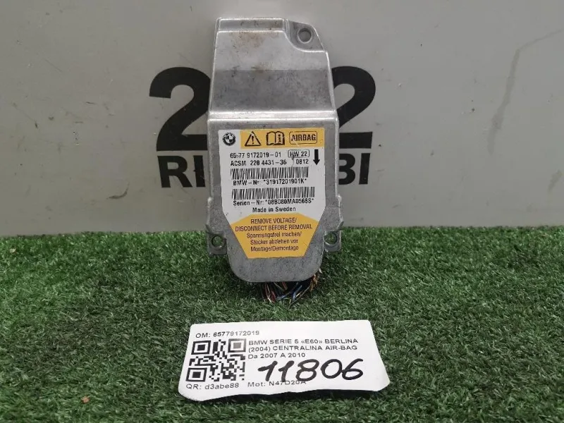 Centralina Air-bag 65779172019 Bmw Serie 5 E60 Berlina 2004