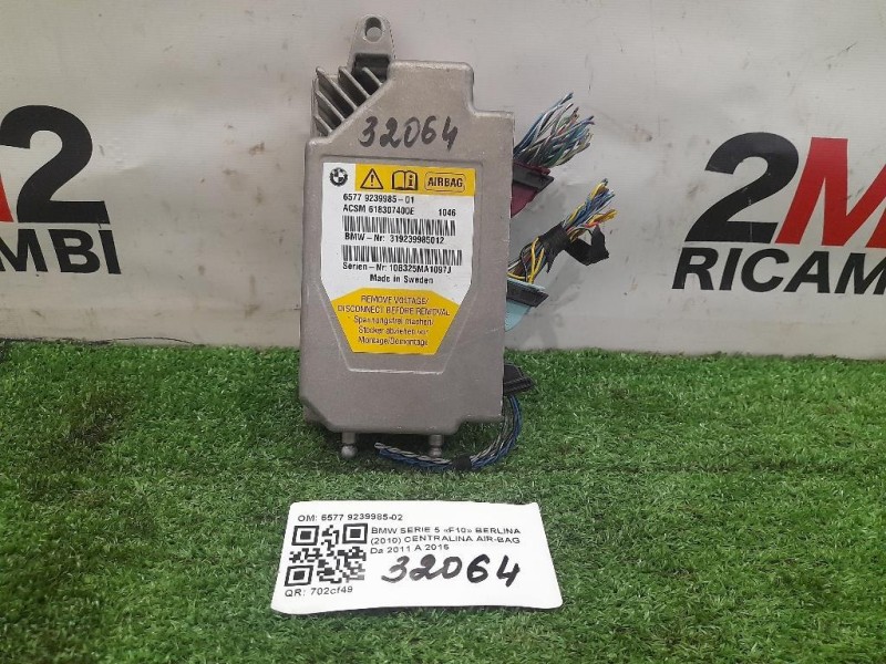 Centralina Air-bag 6577 9239985-02 Bmw Serie 5 F10 Berlina 2010