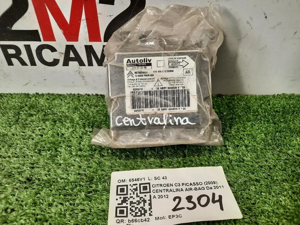 Centralina Air-bag 6546V1 Citroen C3 Picasso 2009