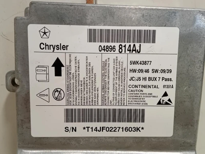 Centralina Air-bag 04896814AJ Dodge Journey 2009