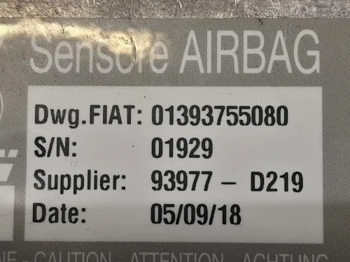 Centralina Air-bag 93977D219 Fiat Ducato 290 2014