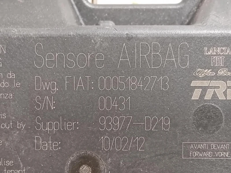 Centralina Air-bag 00051842713 Fiat Panda III 2012