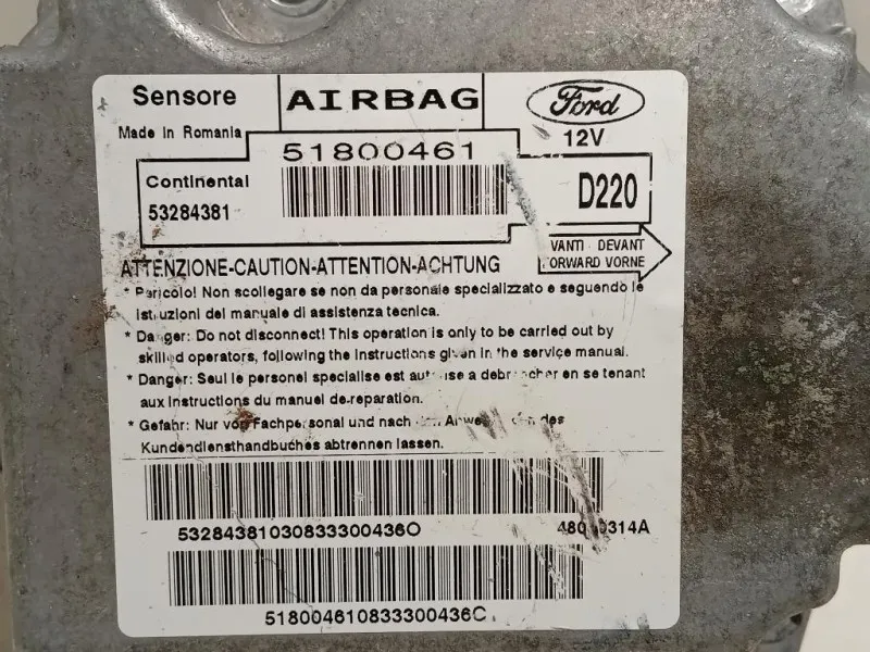Centralina Air-bag 51800461 51800461 Ford KA II 2009