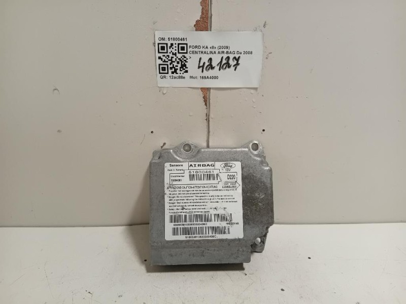 Centralina Air-bag 51800461 51800461 Ford KA II 2009