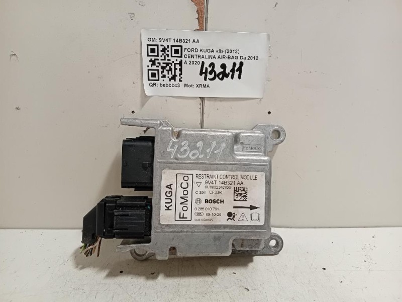 Centralina Air-bag 9V4T 14B321 AA Ford KUGA II 2013