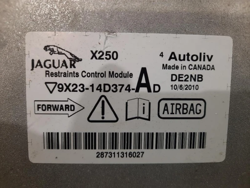 Centralina Air-bag 9X23-14D374-AD Jaguar XF I 2011