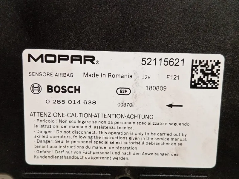 Centralina Air-bag 52115621 Jeep Renegade 2018