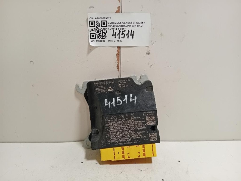 Centralina Air-bag A2059009527 Mercedes Classe C W205 2014