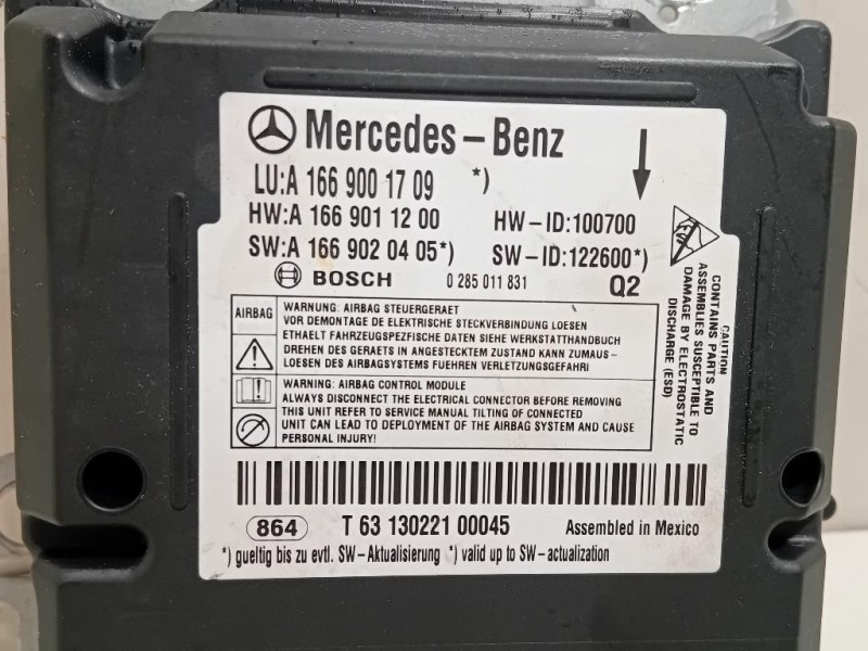 Centralina Air-bag A1669001709 Mercedes Classe ML W166 2012