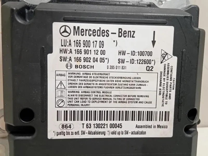 Centralina Air-bag A1669001709 Mercedes Classe ML W166 2012