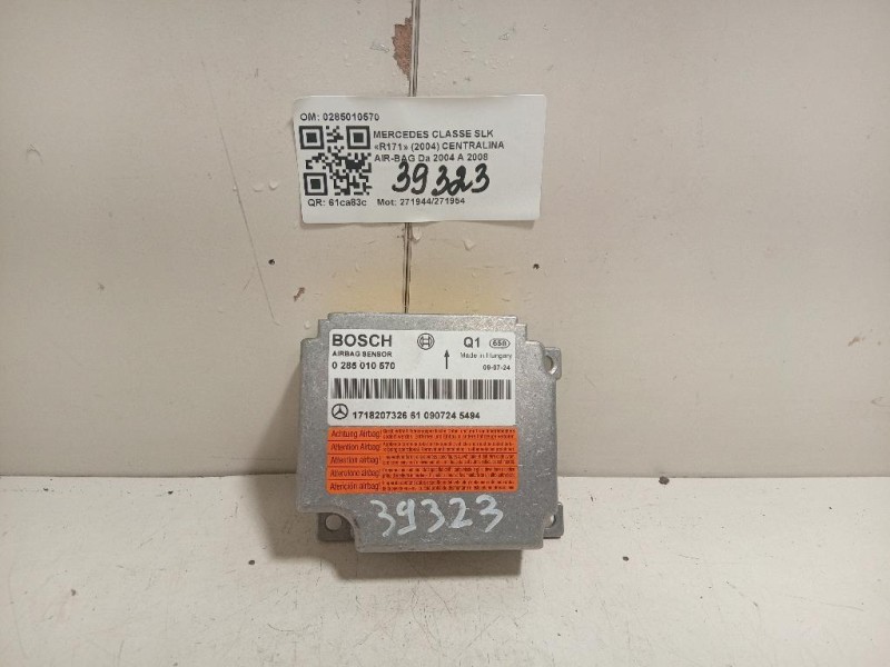 Centralina Air-bag 1718207326 Mercedes Classe SLK R171 2004